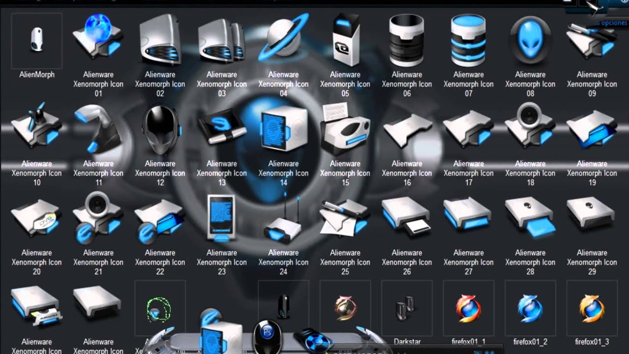 alienware desktop icons windows 10